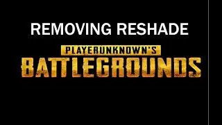 Removing Reshade from PUBG *NEW PATCH*