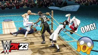 WWE 2K23 - Legendary Footballers Water Royal Rumble Match | ™ [4K60]