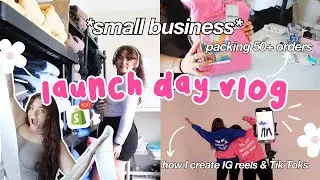 SUCCESSFUL LAUNCH DAY VLOG | pack over 50 orders & BTS photoshoot🥳