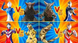 ウルトラマン COSMOS VS GOMORA, ULTRAMAN TIGA VS ELEKING, EX GOMORA VS AGUL, EX ELEKING VS GAIA #ウルトラマン #怪獣