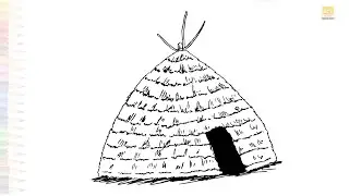 Grass house drawing easy | Outline drawing tutorial | How to draw Grass house simply | #artjanag