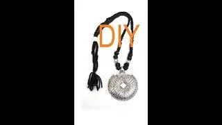 Oxidised necklace making tutorial / DIY / jewellery making at home / German silver jewellery
