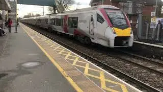 Double Stansted express class 745s pass Enfiled lock for Stansted Airport and London Liverpool St