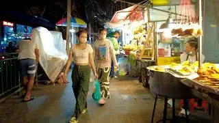 4K 🇹🇭 Walking in Bangkok | Lat Phrao Soi 122 around Mahat Thai MRT Station (Yellow Line)