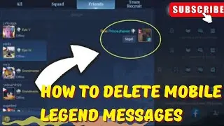 How to delete mobile legend messages