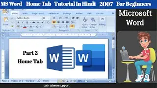 MS Word Part 2 | MS-Word Tutorial for Beginners | Microsoft Word Tutorial |[हिंदी] | Home Tab