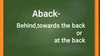 Meaning of ABACK