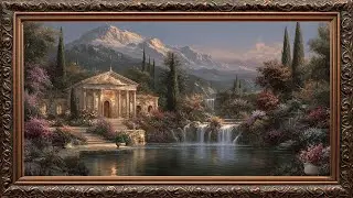 Frame Tv Art | SERENE GREEK ART INSPIRATION Frame TV art 4k | Golden Framed Art