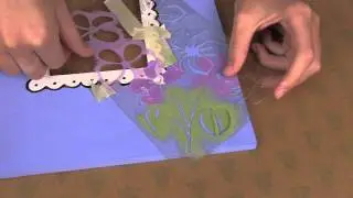VIOLET STENCIL:  How to design and create projects using this stencil from your supply sack