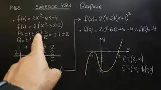 Gráficar función polinómica, Gauss, Ruffini, Conjunto de positividad y negatividad (P165/E.48.1)