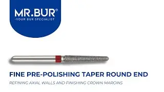 ISO F855L Taper Round End Fine Pre-Polishing Diamond Bur FG | MR.BUR