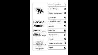 JCB JS130 (758000), JS160 (702000) Service manual