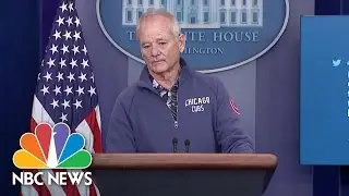 Bill Murray Crashes White House Press Briefing Room To Talk Baseball | NBC News