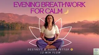 Evening Breathwork for Calm & Relaxation 🌙 | Bird Pranayama, Bhramari & Sheetkari | Yoga with Surbhi