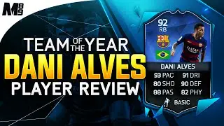 FIFA 16 TOTY DANI ALVES REVIEW (92) FIFA 16 Ultimate Team Player Review + In Game Stats