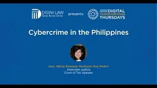 Cybercrime in the Philippines (Hon. Maria Rowena Modesto-San Pedro)