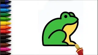 Easy Animals Drawing | Frog Drawing | Easy Drawing & Colouring Step-by-step | #drawing #frog #art