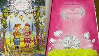Coloring a background using ink pads | Adult coloring