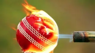 EXPERIMENT CRICKET BALL Vs GAS TORCH - EXTREME BALL TAMPERING TEST!
