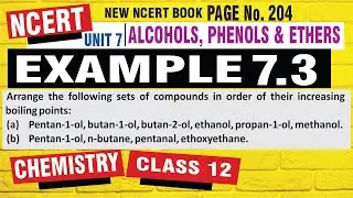 example 7.3 class 12 chemistry |alcohol phenol ether ncert solutions| class 12 chemistry example 7.3