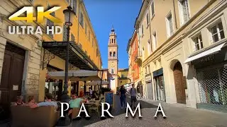 ❤️ 4K WALKING TOUR IN PARMA Italy | Afternoon Walking Tour in Downtown Oldtown City Center (60fps)