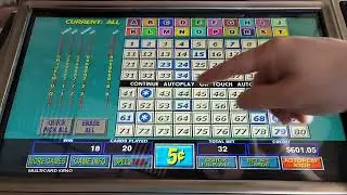 MultiCard Keno - 2 and 9 Columns Split Pattern - 5 and 7 Spots