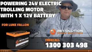 Revolution Power 24v Electric Trolling Motor with Revolution Power Lithium Battery