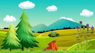 3D Animated Cartoon Loop Background Free Video 4K-Natural Landscape In Spring Season #3dfreelandscap