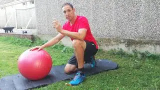 Pool 5 Stability Ball, Supine Glute Bridge & Leg Curl