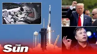 Elon Musk&rsquo;s SpaceX rocket launches two Nasa astronauts into orbit in historic manned mission