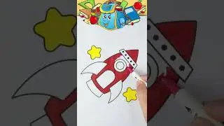 Rocket colouring page for kids | Rocket colouring page for  Toddlers #nursery #kids #twinkle #art