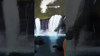 Where the mind rests...the brush flows. 🤍#scenerypainting#waterfallpainting#aesthetic#viral#artworld
