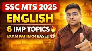 SSC MTS 2025 English &ndash; 6 IMP Topics 🔥 | Exam Crack Blueprint | EDIQUITY Pattern #sscmts 