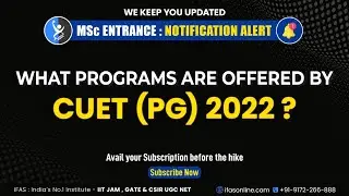 What Programs Are Provided By CUET PG 2022? [CUET PG 2022 Chemistry]