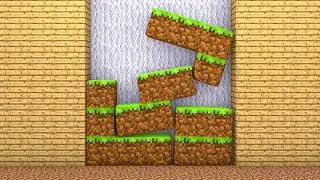 Minecraft Softbody Tetris in Cinema 4D Satisfying animation | Тетрис в майнкрафте