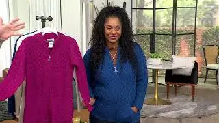 Aran Craft Merino Wool Zip-Front Cardigan on QVC
