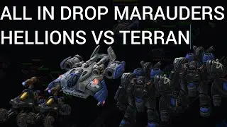 COMO JUGAR TERRAN 9 | ALL IN 1 BASE DROP MARAUDERS HELLIONS vs TERRAN