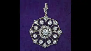 Antique Victorian Diamond Pendant Brooch 2ct Total With Box