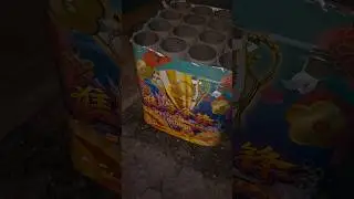 4' inch 16s fireworks cake aftermath