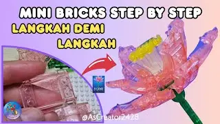 Step by step mini bricks flower build 🌺 | cara merakit karakter dari bricks | As Creator 