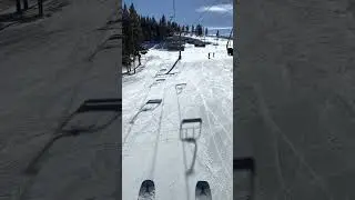 The view from the beginner ski lift at Vail.