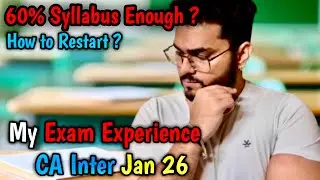 My CA Inter Jan 2026 Exam Experience |Honest Reality😓