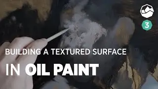 Building a textured surface in oil paint