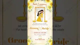 Haldi Invitation Video | short | Vertical wedding Videos | IM 219