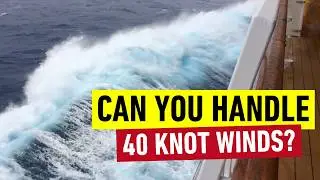 Queen Elizabeth vs Force 8 Gale &ndash; 40 Knot Winds Slam Cruise Ship!