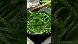 Зелёная фасоль с чесночным маслом (вегетарианский рецепт)