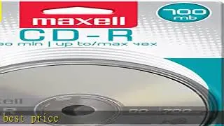 Maxell 648220 Premium Quality Recording Surface for Noise-Free Playback Write Speed 48x 700Mb Cd-Re