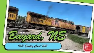 Union Pacific Empty Coal Train Through Bayard Nebraska - Rusty Goes West E24-15
