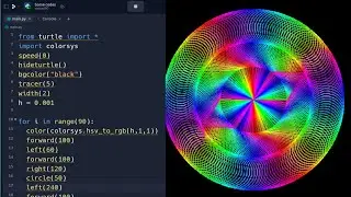 Create a amazing python turtle design | Python Turtle #python #01