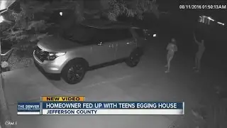 Homeowner fed up with teens egging her house